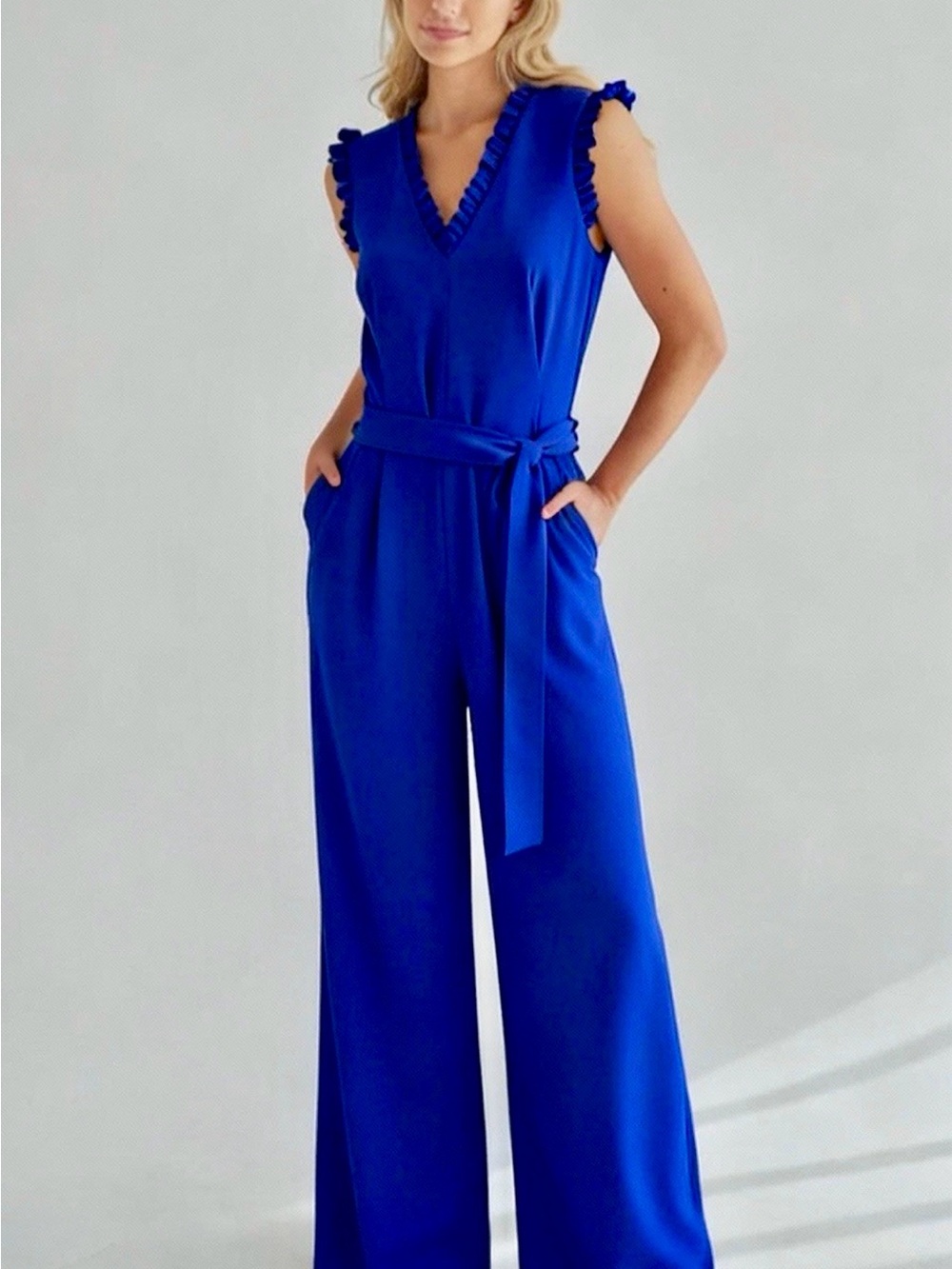Calvin Klein Women’s Blue Byzantine color Jumpsuit Size 10 NWT